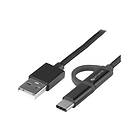 4smarts ComboCord USB Type-C-kabel USB till Micro-USB Type B/USB-C 1 m