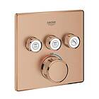 Grohe Grohtherm SmartControl Termostat Med 3 uttak, Brushed Warm Sunset 29126DL0