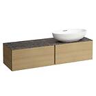 Laufen ILBAGNOALESSI Servantskap 1600 160x50 cm, 2 skuffer, Light Oak H432356097