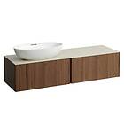 Laufen ILBAGNOALESSI Servantskap 1600 160x50 cm, 2 skuffer, Noce Canaletto H4313