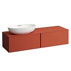 Laufen ILBAGNOALESSI Servantskap 1600 160x50 cm, 2 skuffer, Terracotta H43035209