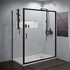 Novellini Zephyros 2,0 2P Skyvedør 126-132 cm, Sort Matt/Klarglass ZEP22P126-1H