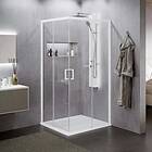 Novellini Zephyros 2,0 AH Skyvedør 97-100 cm, Høyre, Sort Matt/Klarglass ZEP2AH9