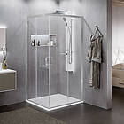 Novellini Zephyros 2,0 AH Skyvedør 87-90 cm, Venstre, Krom/Klarglass ZEP2AH87LS-