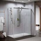Novellini Zephyros 2,0 PH Skyvedør 136-139 cm, Høyre, Sort Matt/Klarglass ZEP2PH