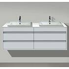 Duravit Ketho Servantskap m/4 skuffer 1400x496 mm, Hvit Matt. KT6757L1818