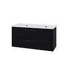 Linn Bad Ingrid Servantskap, Dobbel 120x46x57 cm, Sort Matt 110712D