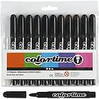 Creativ Company Tuschpennor Colortime Spets 5 mm 1 Förp tuschpennor, svart, spets mm, 12 st./ förp. 37331