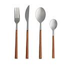 Venture Home Bestickset Jublie Dining Cutlery Set 24/pcs Silver/Brown 59208-103