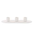 Venture Home Ljusstake Dian 3 Ljus Candlestick White W24*H4cm 58106-101