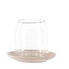 Venture Home Ljuslykta Archy Lantern Beige/Clear Glass 12*H10cm 58116-102