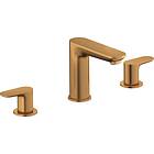 Duravit Wave 3-hulls Servantbatteri Med bunnventil, Børstet Bronse WA1060005004