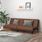 vidaXL Bäddsoffa 2-sits brun konstläder 375948