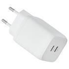 Clas Ohlson Laddare USB-C Dual GaN PD PPS, 65W