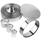 Hyber&Cara 12 st Mini Runda Piedestaler Set Rostfritt