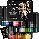 Castle Arts Art Supplies 72 stycken färgpennor set för vuxna konstnärer