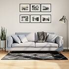 vidaXL Matta långluggad modern svart och gräddvit 80x150 cm 375405