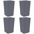 vidaXL Odlingslådor 4 st grå 32,5x32,5x57 cm PP 367851