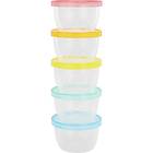 Badabulle Maxi Fun Colors skål med lock 5x250ml