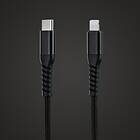Linocell Premium Kevlar USB-C- till Lightning-kabel 2m