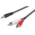 Luxorparts Ljudkabel 3,5 mm till 2x RCA 10 m, svart