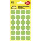 Avery 3174 Markeringspunkter Zweckform etiketter 18mm Ø självhäftande 18 Papper 96st mm Neongrön 96 för ljusgrön