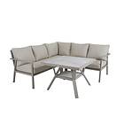 Brafab Samvaro soffgrupp Khaki med sand dyna 2st 2-sitsavslut, hörn & bord 90x90 cm