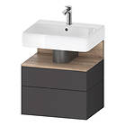 Duravit Tvättställsskåp Qatego med Tvättställ, Lådor och Belysning QA23826005549KD