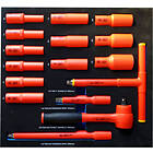Bato VDE 1000V Hylsnyckelsats 1/2 Hylsor 10-27mm. EVA 2/3.