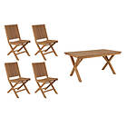 Brafab Julita matgrupp Teak 4 fällstolar & matbord 150x90 cm