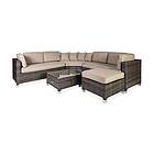 Comfort Garden Loungegrupp Dawson Utomhus Set DAWSON med kuddar bord Hörnsoffa och fotpall 1234682