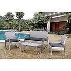 Comfort Garden Loungegrupp Victoria Utomhus Set VICTORIA med kuddar bord bänk och 2 fåtöljer 1234950