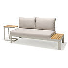 Lifestylegarden Loungesoffa Portals 2-sits med Sidobord C-shape table 2-seater sofa light 43150