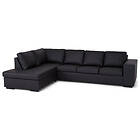 Scandinavian Choice Schäslongsoffa Memphis Bonded Leather 3-sits med Vänster Svart 510812