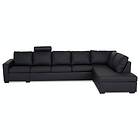 Scandinavian Choice 4-sitssoffa Crazy med Divan L-soffa Höger Svart PU 514141