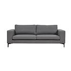 Venture Home 3-sitssoffa Bolero Sofa 3-seater Grey Fabric Black Legs 15355-665