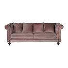 Venture Home 3-sitssoffa Velvet 3-seat sofa Dusty Pink 19936-989