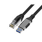 NÖRDIC 2m USB-A 3.1 - RJ45 1Gbps LAN