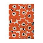 Marimekko Unikko ullmatta Orange Red, 200x280 cm