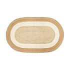 Dixie Elin striped oval jutematta 92x150 cm Natural