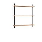 MOEBE wall shelving ws.85,1 Ek-svart