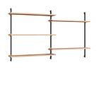 MOEBE wall shelving ws.85,2.B Ek-svart