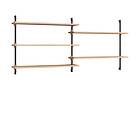 MOEBE wall shelving ws.65,2.B Ek-svart