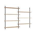 MOEBE wall shelving ws.115,2.B Ek-svart