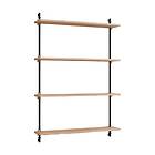 MOEBE wall shelving ws.115,1 Ek-svart