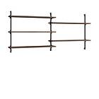 MOEBE wall shelving ws.65,2.B Rökt ek-svart