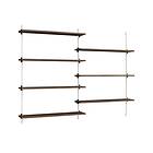 MOEBE wall shelving ws.115,2.B Rökt ek-vit