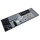 vidaXL Köksmatta maskintvättbar vin grå 45x150 cm sammet 4005599