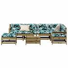 vidaXL Loungegrupp med dynor 8 delar impregnerad furu 3250587