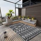 vidaXL Utomhusmatta svart 140x200 cm PP 316978
